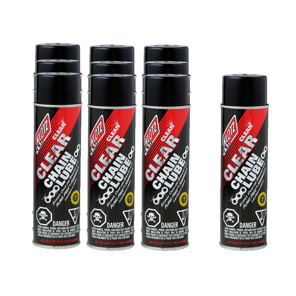 Klotz Synthetic Lubricants - Clear Chain Lube Case 16 Ounces