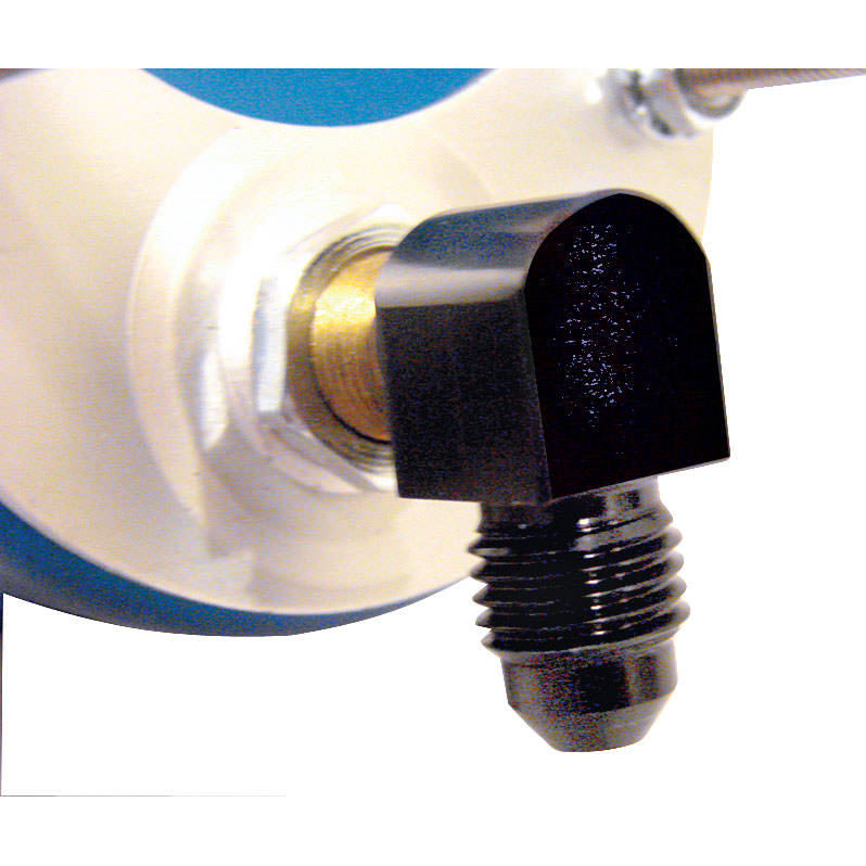 [KRP2176] King Racing Products - Oil Pressure Fitting #4 90 Deg Black