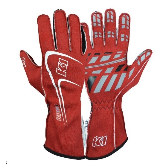 [K1R23-TR1-R-XL] K1 Racegear - Glove Track1 Red X-Large SFI 5