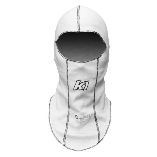 [K1R26-SLH-W] K1 Racegear - Balaclava Head Sock White Single Layer