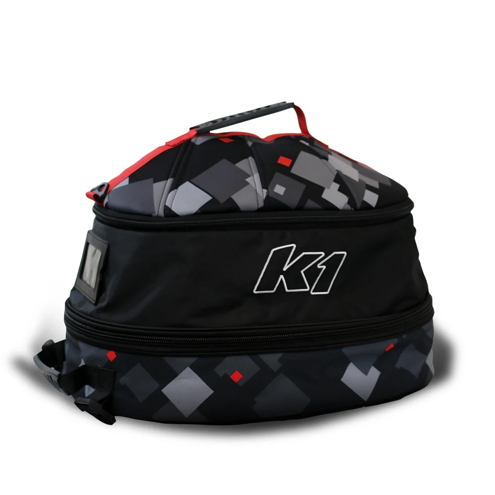 [K1R33-RAZ-NR] K1 Racegear - Helmet Bag Razor Lifestyle Black Red Grey