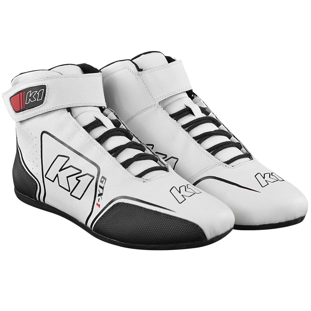 [K1R24-GTX-W-10] K1 Racegear - Shoe Gtx-1 White / Black Size 10