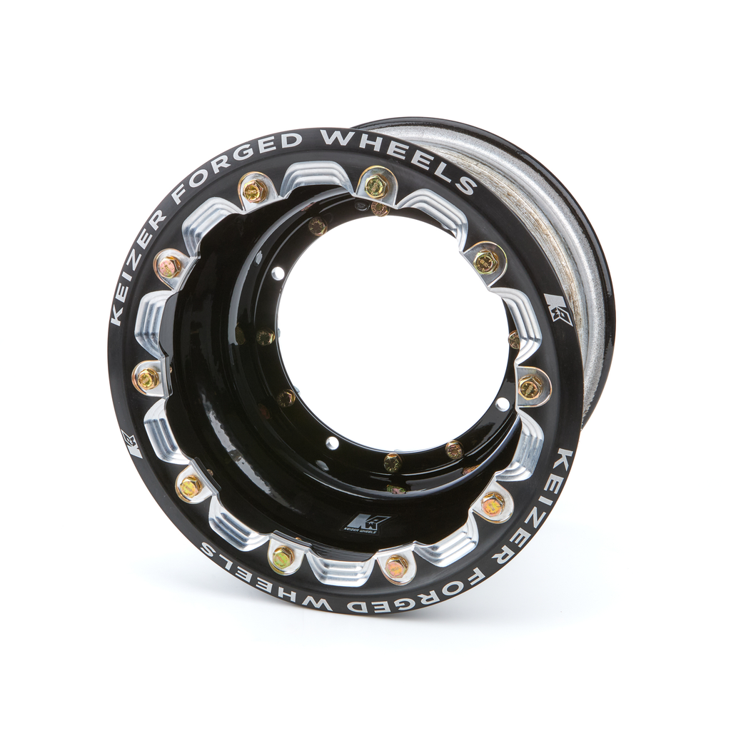 [KAW1072FBLB] Keizer Aluminum Wheels Wheel 4-Pin 10x7 2in Bs W/Bdlk Black