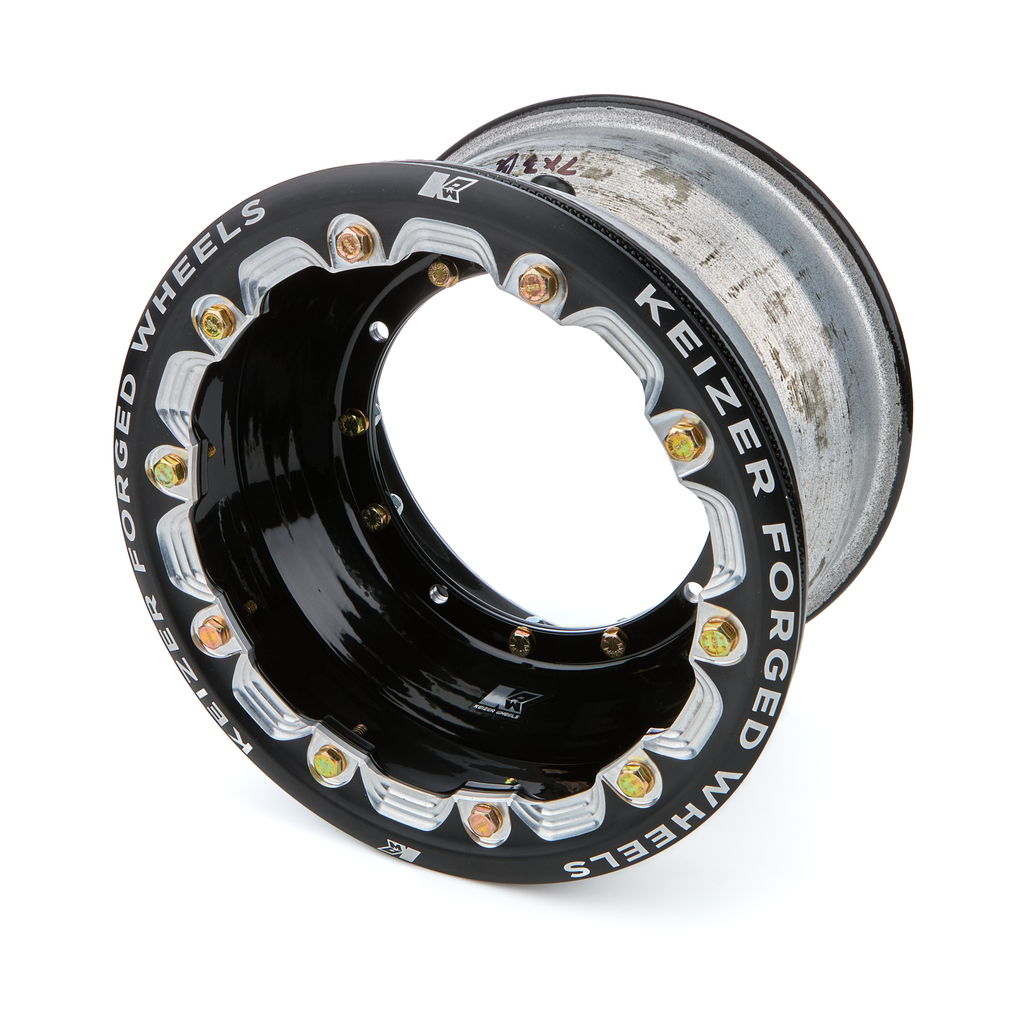 [KAW1073FBLB] Keizer Aluminum Wheels - Wheel 4-Pin 10x7 3in BS W/Bdlk Black