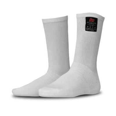 [K1R26-NSO-W-LXL] K1 Racegear - Socks Nomex K1 White Large/X-Large