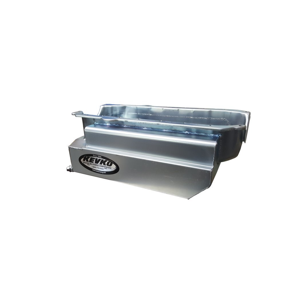 [KEV1096] Kevko Oil Pans & Components - SBC Oil Pan Sportsman 9qt LH/RH Dipstick 57-85