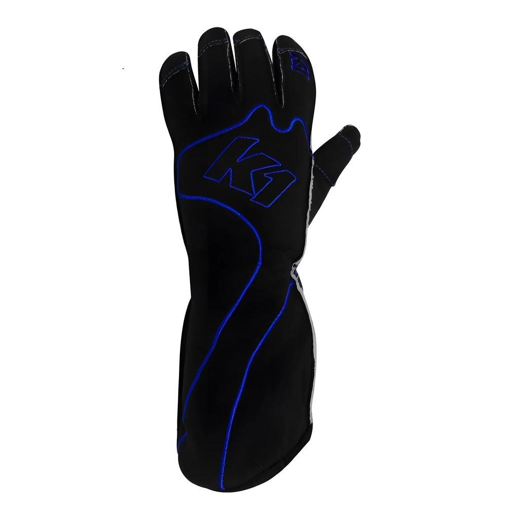[K1R13-RS1-B-XL] K1 Racegear - Gloves Karting Adult RS1 X-Large Black/Blue