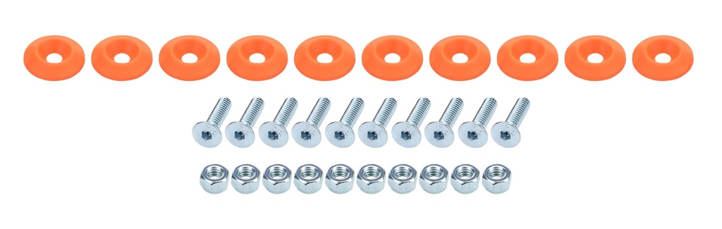 Allstar Performance - Countersunk Bolt Kit Fluorescent Orange 10pk
