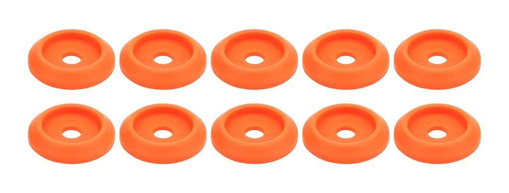 [ALL18854] Allstar Performance - Body Bolt Washer Plastic Fluorescent Orange 10pk