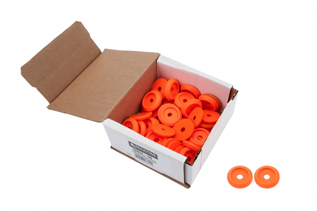 [ALL18854-50] Allstar Performance - Body Bolt Washer Plastic Fluorescent Orange 50pk