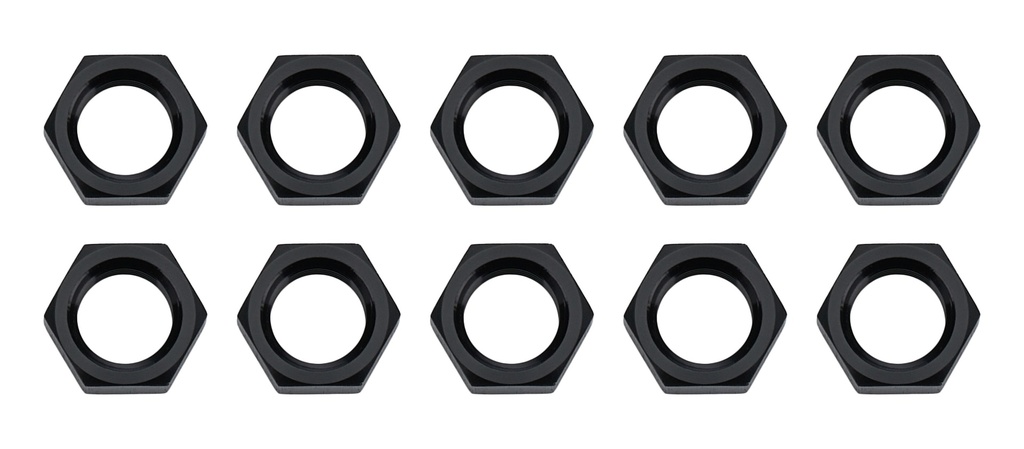Allstar Performance - Bulkhead Nuts Black -3 Black 10pk