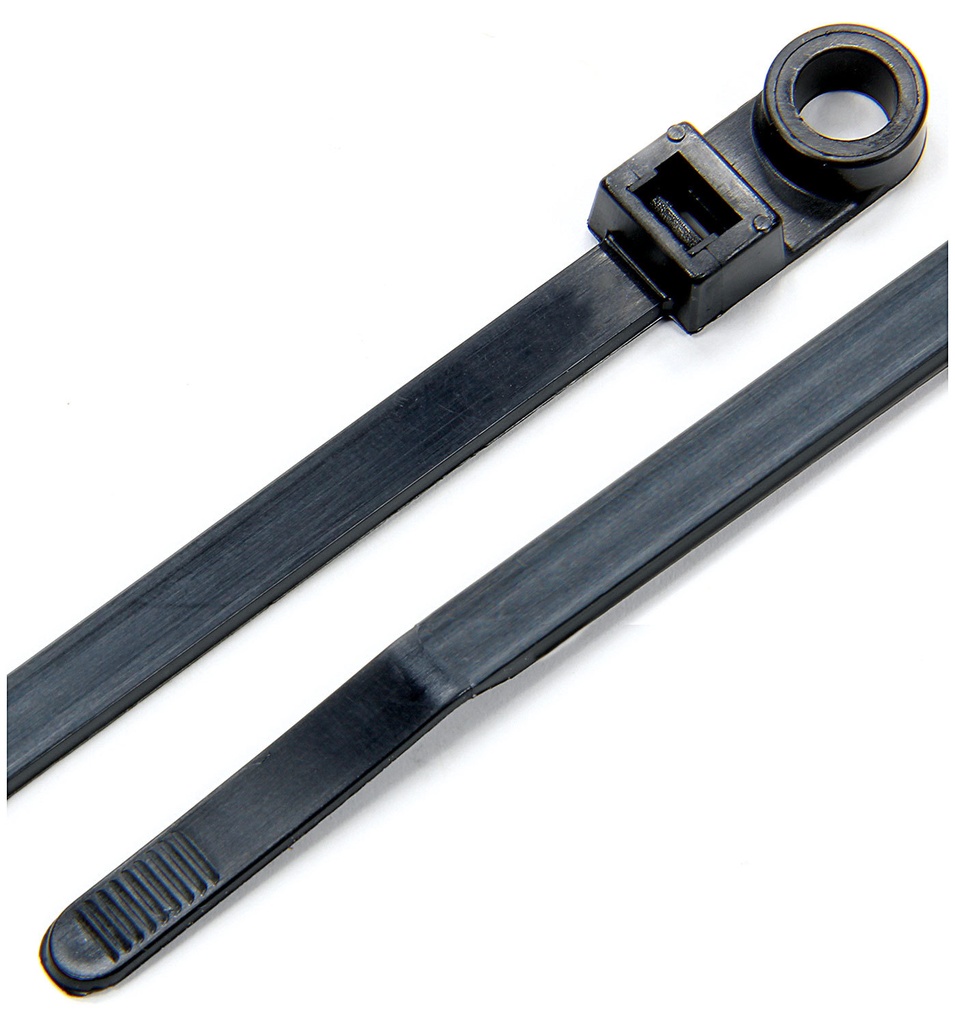 Allstar Performance - Wire Ties Black 8.00 w/ Mounting Hole 25pk
