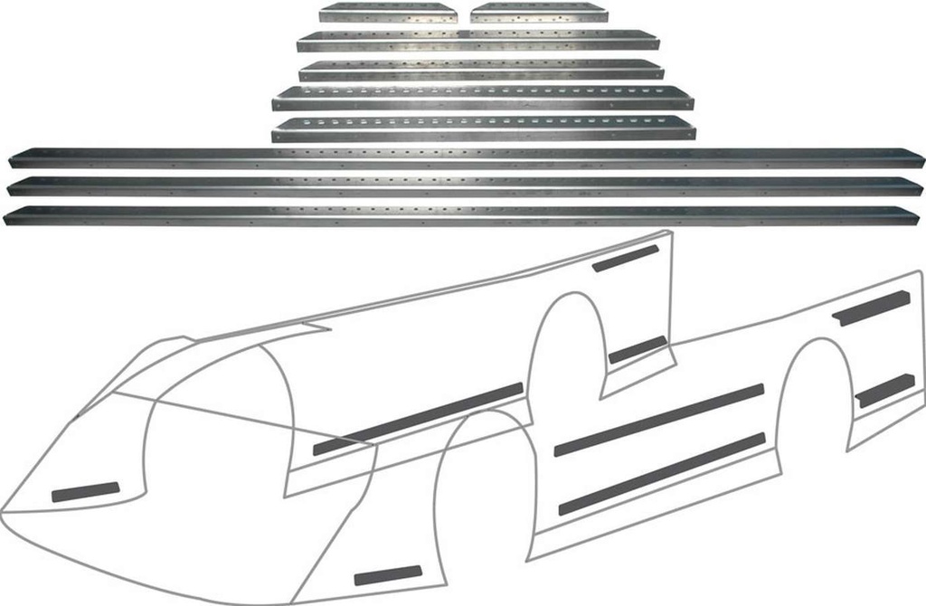 Allstar Performance - LM Alum Body Brace Kit