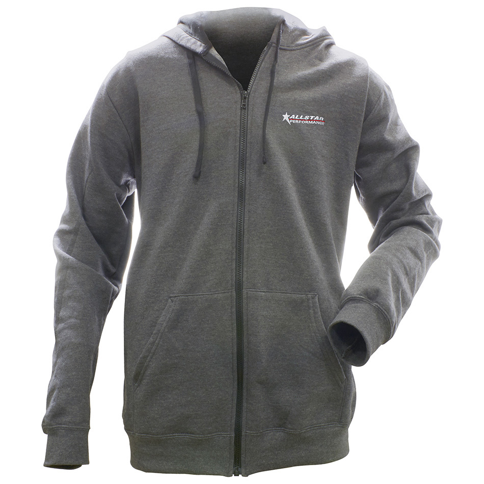 Allstar Performance - Allstar Full Zip Hooded Sweatshirt Charcoal XXL