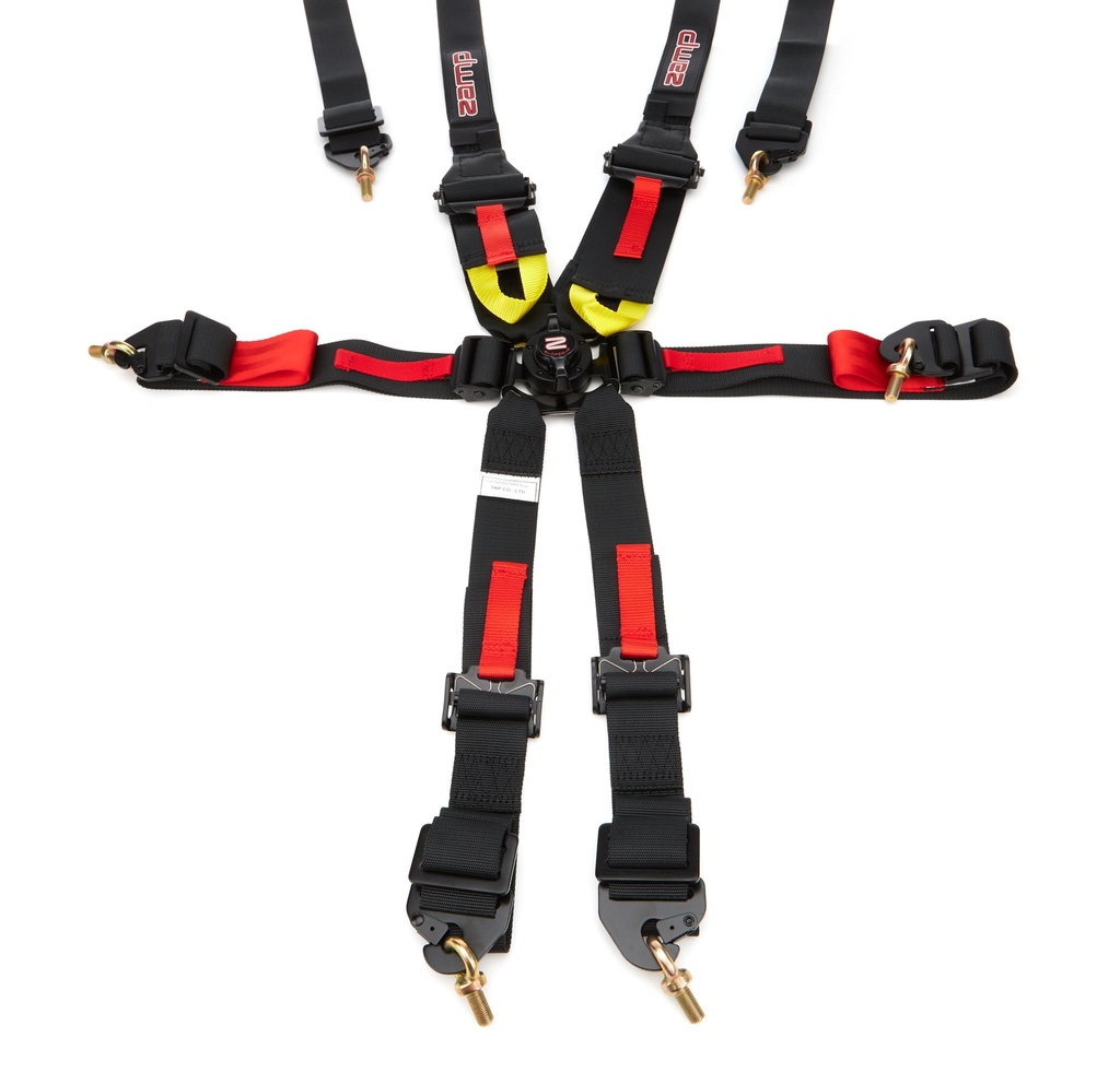 Zamp Racing - Harness 6pt Black Cam L 3in/2in Shoulder FIA