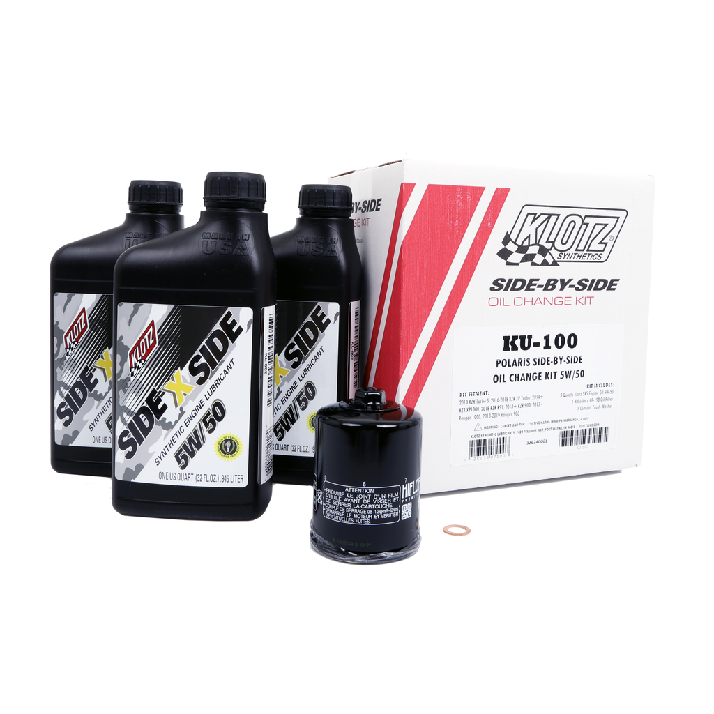 [KLOKU-100] Klotz Synthetic Lubricants - Polaris Oil Change Kit (HF-198) 5W50