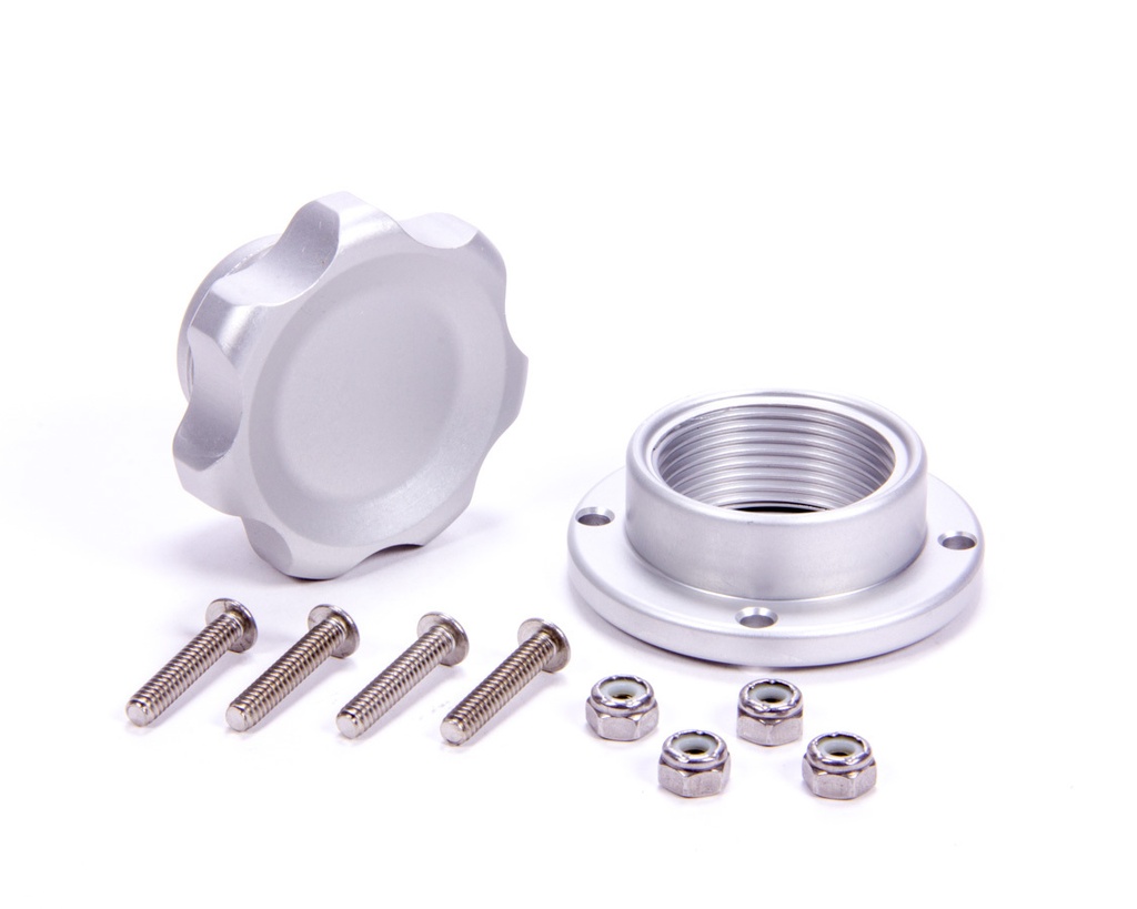 [ALL36180] Allstar Performance - Filler Cap Silver With Bolt-In Alum Bung Small