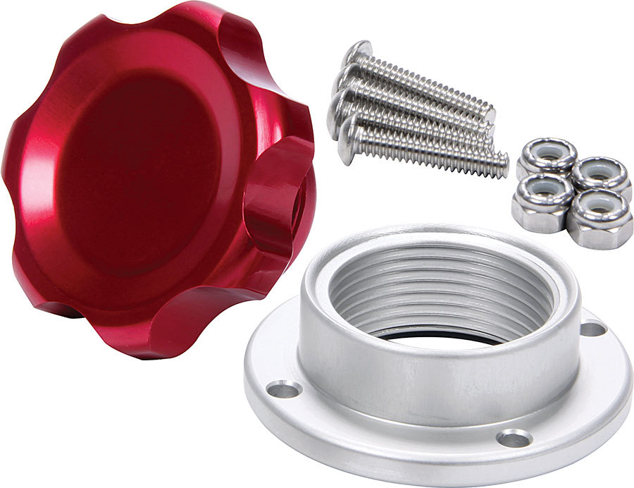 Allstar Performance - Filler Cap Red With Bolt-In Alum Bung Small