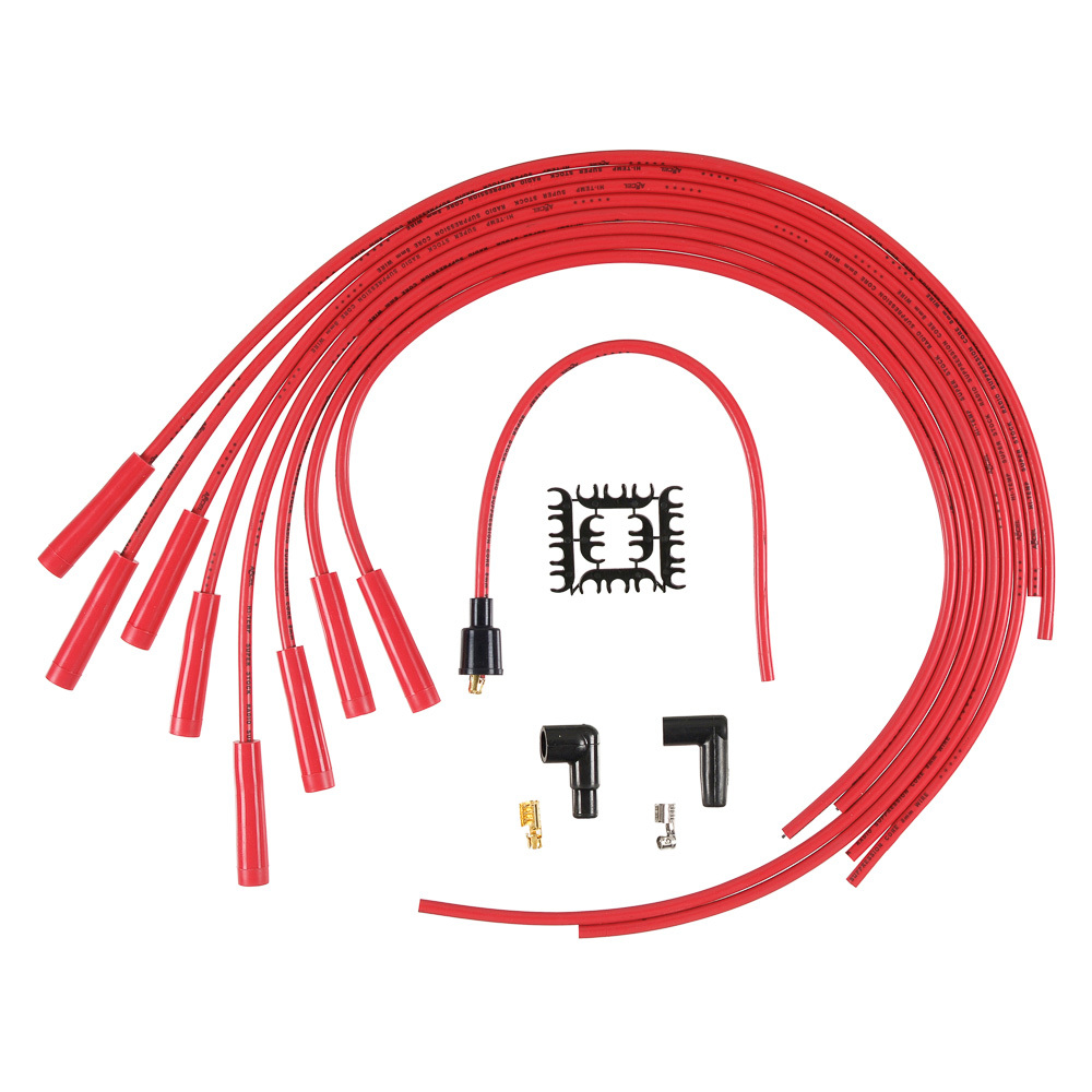 Accel - 8mm Straight End Red Universal