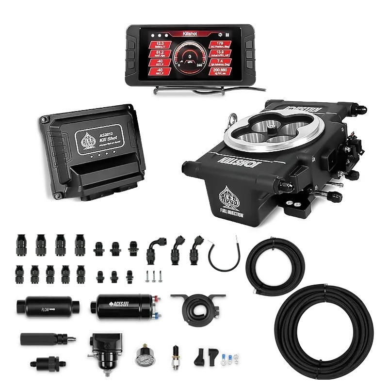 Aces EFI - Killshot EFI 4bbl W/Fuel Delivery Kit Blk