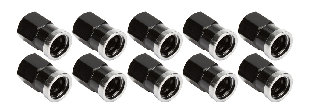 [ALL72058] Allstar Performance - QC Cover Nuts Short Black 10pk