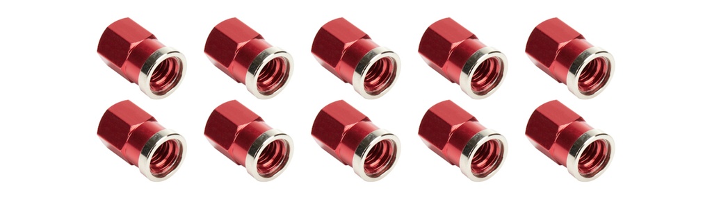 Allstar Performance - QC Cover Nuts Short Red 10pk