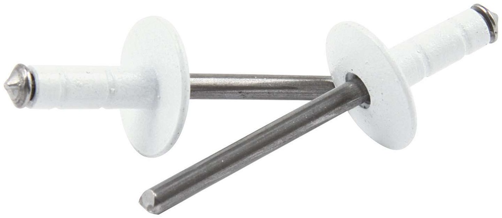 Allstar Performance - Lg Hd Rivet White 250pk Multi Grip