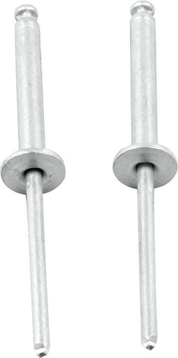 [ALL18199] Allstar Performance - 1/8in Alum Rivet Silver 100Pk Flange Type