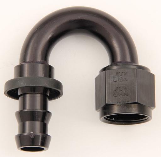 [XRP231808BB] XRP-Xtreme Racing Prod. - #8 180 Deg Push-On Hose End Black