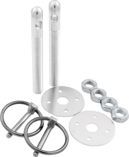 [ALL18480] Allstar Performance - Alum Hood Pin Kit 3/8in Silver