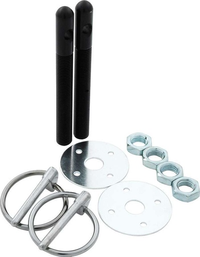 [ALL18484] Allstar Performance - Alum Hood Pin Kit 3/8in Black