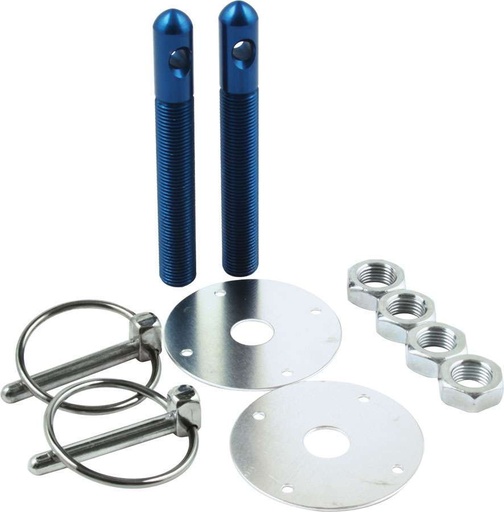 [ALL18502] Allstar Performance - Alum Hood Pin Kit 1/2in With 1/4in Clips Blue