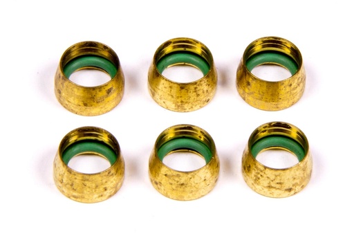 [AERFCM2430] Aeroquip -6 Replacement A/C Brass Sleeves (6 Pk)