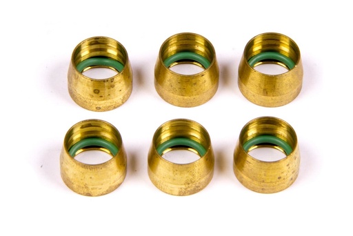 [AERFCM2431] Aeroquip -8 Replacement A/C Brass Sleeves (6pk)