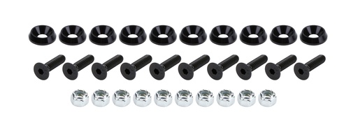 [ALL18629] Allstar Performance - Countersunk Bolts 1/4in w/ 3/4in Washer Blk 10pk