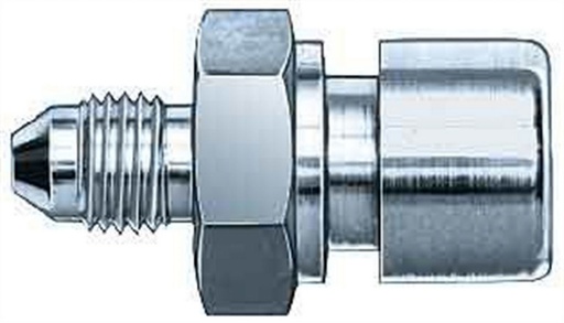 [AERFCM2945] Aeroquip - #3 To 10mmx1.0mm Female Steel Adapter