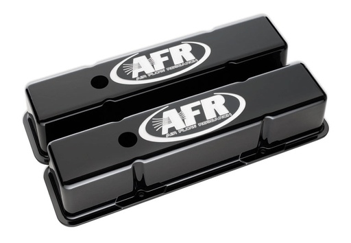 [AFR6705] Air Flow Research - SBC Tall Alum Valve Cvr Black With AFR Logo