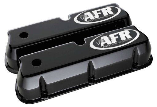 [AFR6715] Air Flow Research - Sbf Tall Alum Valve Cvr Black W/Afr Logo