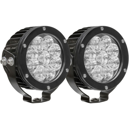 [WES09-12007B-PR] Westin - Axis Led Auxiliary Light Round Flood Pattern Pair