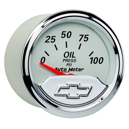 [ATM1327-00408] Autometer - 2-1/16 Gauge Oil Press 100psi Chevrolet