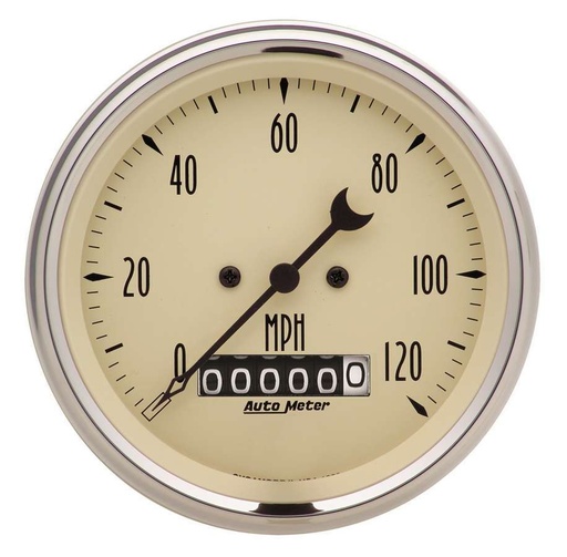 [ATM1879] Autometer - Gauge Speedo. 3 3/8in 12 0mph Elec. Prog. W/ Whee