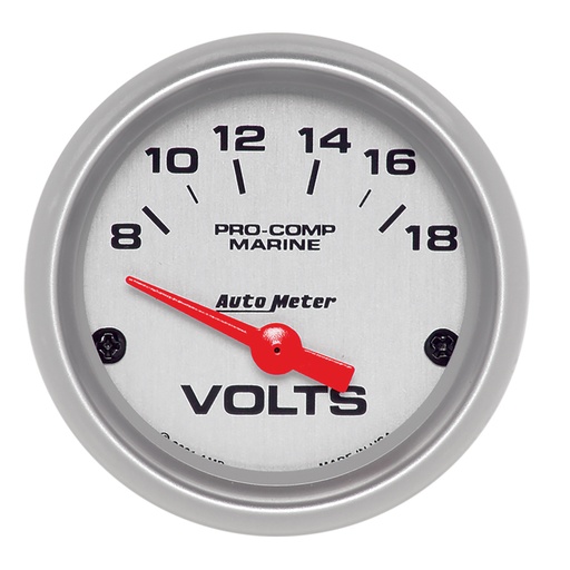 [ATM200756-33] Autometer - 2-1/16 Ultra Lite Marine Voltmeter 8-18 Volts