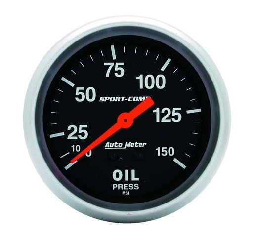 [ATM3423] Autometer - Sport Comp 2 5/8in Oil 0-150 Psi Mech.