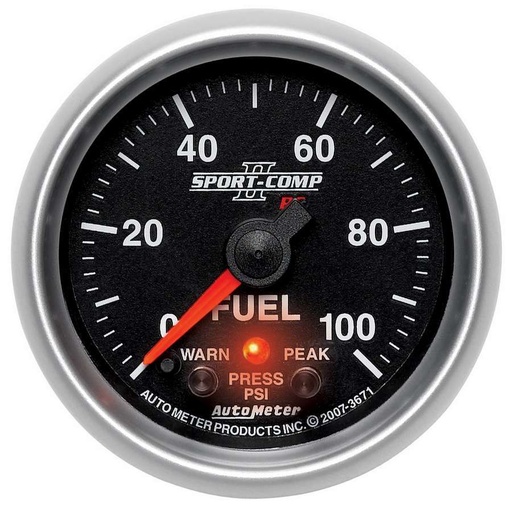 [ATM3671] Autometer - 2-1/16 S/C II Fuel Press Gauge - 0-100psi
