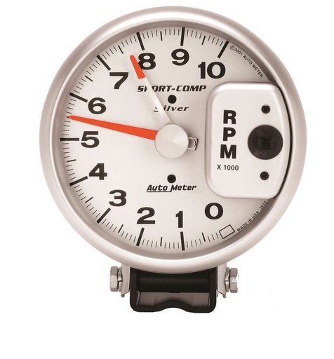 [ATM3910] Autometer - 5in 10000 Rpm Silver Tac