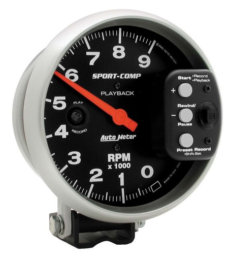 [ATM3966] Autometer - 5in S/C 9000 RPM Playback Tach