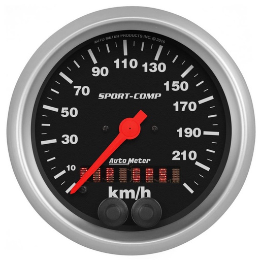 [ATM3982-M] Autometer - Speedometer 3-3/8in 225KM/H Sport-Comp