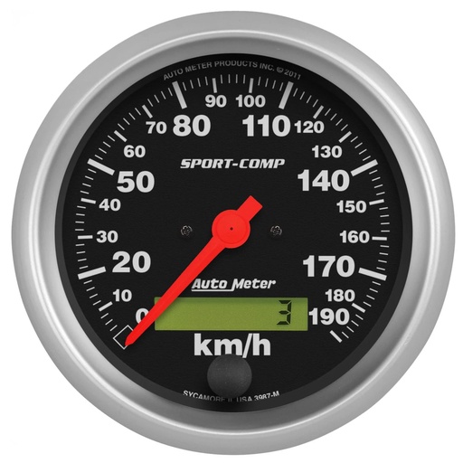 [ATM3987-M] Autometer - 3-3/8 S/C 190KPH Speedo - Electric