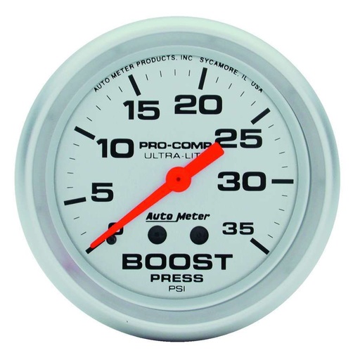 [ATM4404] Autometer - 2-5/8in Ultra-Lite 0-35 Boost Gauge