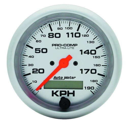 [ATM4487-M] Autometer - 3-3/8in U/L Speedometer 190KPH Metric